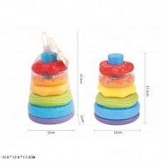 Детская пирамидка BabyToys 617-49 разноцветная пластик