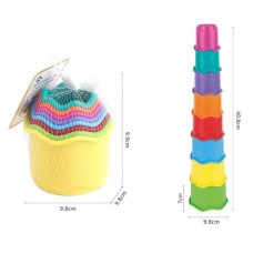 Детская пирамидка BabyToys 617-56 разноцветная пластиковая