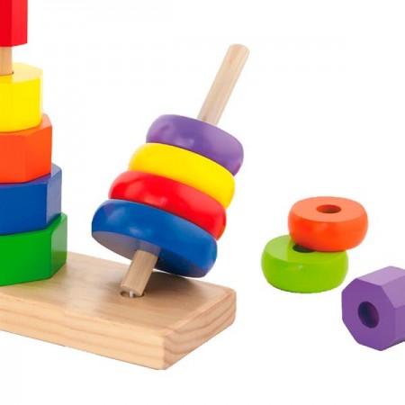Набор деревянных пирамидок Viga Toys Три фигуры Набор деревянных пирамидок Viga Toys Три фигуры