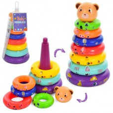 Пирамидка BabyToys 218D-1Q мишка 7 колец пластик Пирамидка BabyToys 218D-1Q мишка 7 колец пластик