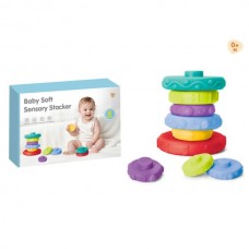 Мягкая пирамидка BabyToys 7749 с текстурными кольцами 6шт