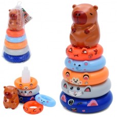 Пирамидка детская BabyToys HJ-0819 капибара 4 кольца Пирамидка детская BabyToys HJ-0819 капибара 4 кольца