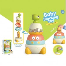 Детская пирамидка BabyToys 6675 разноцветная 23 см