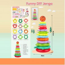 Детская пирамидка BabyToys KD 829-9 разноцветная пластмассовая