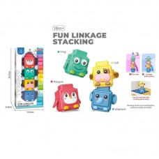 Детская пирамидка BabyToys с движущимися животными высота 31 см