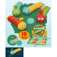 Заводная гусеница BabyToys 862-9, 15см, ездит, 16шт Заводная гусеница BabyToys 862-9, 15см, ездит, 16шт