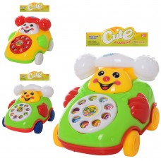 Заводна машинка-телефон BabyToys 28018-2 зі звуком, 10,5 см Заводна машинка-телефон BabyToys 28018-2 зі звуком, 10,5 см