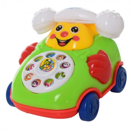 Заводная машинка-телефон BabyToys 28018-2 со звуком, 10,5 см Заводная машинка-телефон BabyToys 28018-2 со звуком, 10,5 см