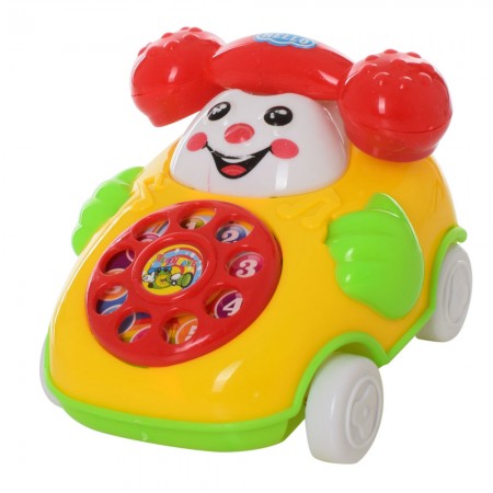 Заводная машинка-телефон BabyToys 28018-2 со звуком, 10,5 см Заводная машинка-телефон BabyToys 28018-2 со звуком, 10,5 см