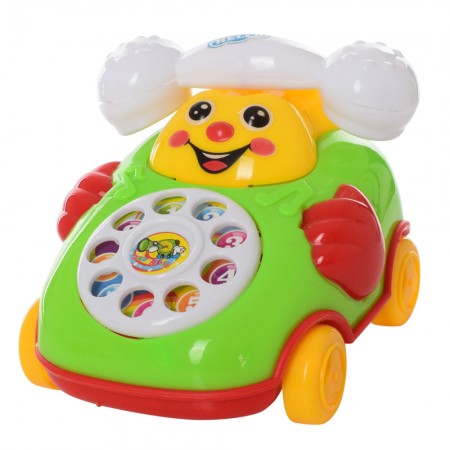 Заводная машинка-телефон BabyToys 28018-2 со звуком, 10,5 см Заводная машинка-телефон BabyToys 28018-2 со звуком, 10,5 см