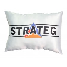 Подушка Ваше фото или ваше лого черная с нанесением сублимации 26х35 см Strateg 60704