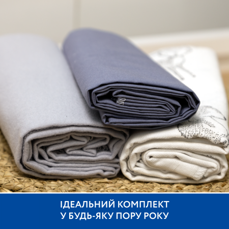 Набір пелюшок Piccolino Animals, 80х100 см, 3 шт. арт. 202507.01.1 колір Синій Набір пелюшок Piccolino Animals, 80х100 см, 3 шт. арт. 202507.01.1 колір Синій