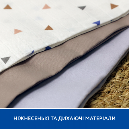 Набір пелюшок Piccolino Triangles, 80х100 см, 3 шт. арт. 202507.01.2 колір Блакитний Набір пелюшок Piccolino Triangles, 80х100 см, 3 шт. арт. 202507.01.2 колір Блакитний