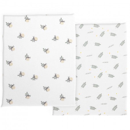 Простынь на резинке Chicco Next2Me Twins Bamboo, 44x76 см, 2 шт. арт. 01126 цвет Белый