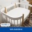 Простынь на резинке Piccolino Sweet Dreams, 70х100 см, поплин арт. 202507.06.1 цвет Белый