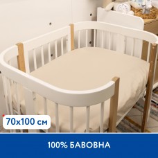 Простынь на резинке Piccolino Sweet Dreams, 70х100 см, поплин арт. 202507.06.3 цвет Бежевый Простынь на резинке Piccolino Sweet Dreams, 70х100 см, поплин арт. 202507.06.3 цвет Бежевый