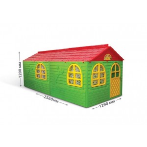 Дом со шторками DOLONI-TOYS 02550/23, зеленый