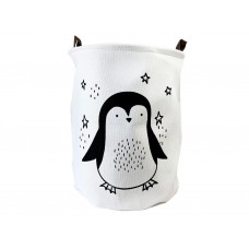 Корзина для игрушек и белья Black & white Пингвин 35х40см MegaZayka 1007