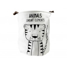 Корзина для игрушек и белья Black & white Тигр 35х40см MegaZayka 1007