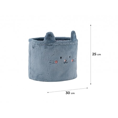 Корзина для хранения плюшевая Cute Cat 30х25 см, Kite K24-3100M-2 Корзина для хранения плюшевая Cute Cat 30х25 см, Kite K24-3100M-2