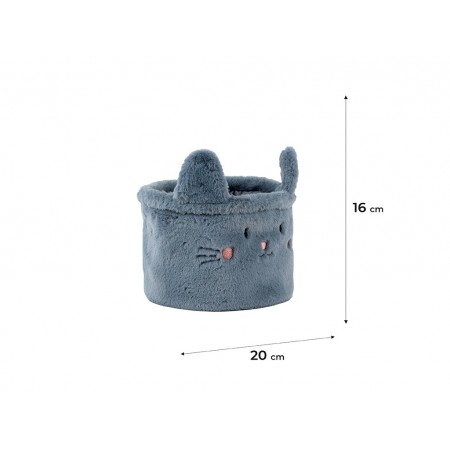 Кошик для зберігання плюшевий Cute Cat 20х16 см, Kite K24-3100S-2 Кошик для зберігання плюшевий Cute Cat 20х16 см, Kite K24-3100S-2