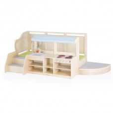 Деревянный игровой комплекс University Кухня с подиумом U0504 