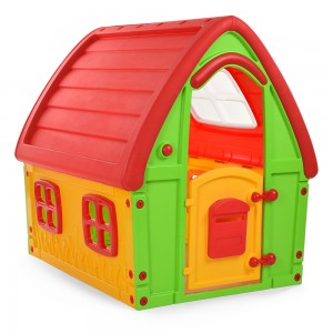 Будиночок 50-560 дитячий, пластик, 123,5х102,5х121,5 см, жовто-червоний