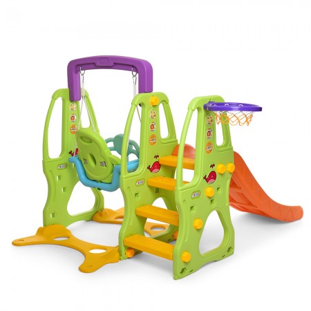 Дитяча гірка-гойдалка Bambi HF-H002 пластикова 150х120 см Дитяча гірка-гойдалка Bambi HF-H002 пластикова 150х120 см