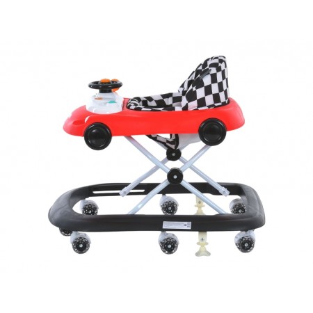 Ходунки El Camino ME 1216 CAR WAY Red-Black, музыка, стопор, 8 колес, El Camino Ходунки El Camino ME 1216 CAR WAY Red-Black, музыка, стопор, 8 колес, El Camino