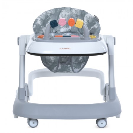 Ходунки ME 1163 MULTIWAY Gray 2в1 муз., пушер, колеса 6шт, муз, світло, на бат-ці, в кор, сірий