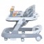 Ходунки ME 1163 MULTIWAY Gray 2в1 муз., пушер, колеса 6шт, муз, світло, на бат-ці, в кор, сірий