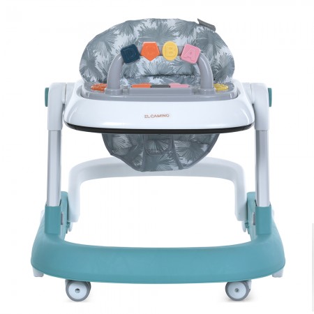 Ходунки ME 1163 MULTIWAY Mint 2в1 муз., пушер, колеса 6шт, муз, свет, на батарейках, в кор, м'ятний