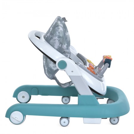 Ходунки ME 1163 MULTIWAY Mint 2в1 муз., пушер, колеса 6шт, муз, свет, на батарейках, в кор, м'ятний