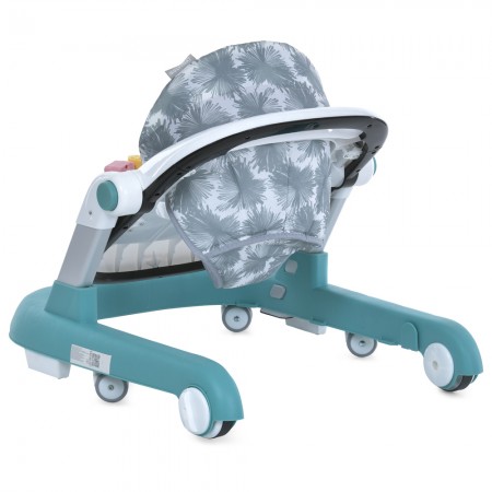 Ходунки ME 1163 MULTIWAY Mint 2в1 муз., пушер, колеса 6шт, муз, свет, на батарейках, в кор, м'ятний