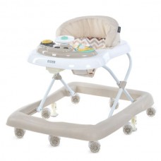 Ходунки ME 1185 RIDER Beige музика, колеса 8шт, свет, стопор, на батарейках, бежевий