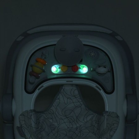 Ходунки ME 1200 URSA Gray 2в1 муз., пушер, колеса 6шт, свет, в кор, серый