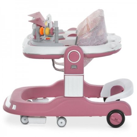Ходунки ME 1200 URSA Pink 2в1 муз., пушер, колеса 6шт, світло, на бат-ці, в кор, рожевий Ходунки ME 1200 URSA Pink 2в1 муз., пушер, колеса 6шт, світло, на бат-ці, в кор, рожевий