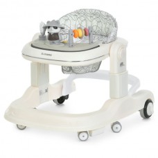 Ходунки ME 1200 URSA White 2в1 муз., пушер, колеса 6шт, світло, на бат-ці, в кор, білий
