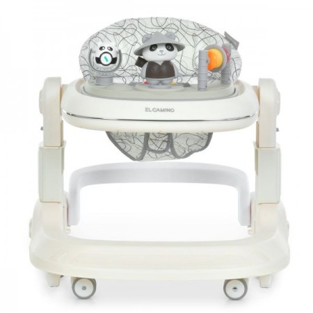 Ходунки ME 1200 URSA White 2в1 муз., пушер, колеса 6шт, світло, на бат-ці, в кор, білий