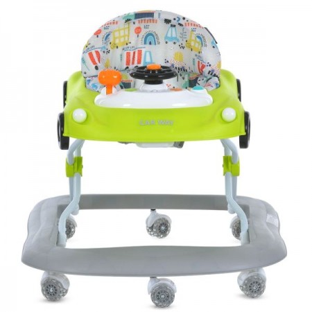 Ходунки ME 1216 CAR WAY Green-Gray музика, колеса 8шт, стопор, на бат-ці, зелено-сірий Ходунки ME 1216 CAR WAY Green-Gray музика, колеса 8шт, стопор, на бат-ці, зелено-сірий