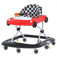 Ходунки ME 1216 CAR WAY Red-Black музыка, колеса 8шт, стопор, красно-черный