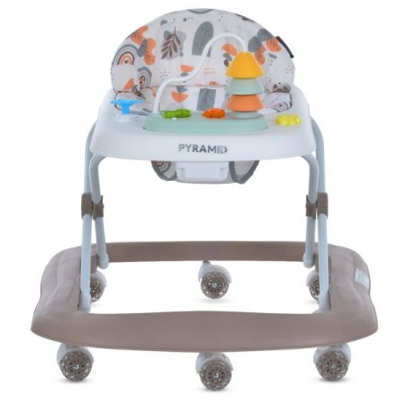 Ходунки ME 1217 PYRAMID Mocha музика, колеса 8шт, стопор, на бат-ці, бежевий Ходунки ME 1217 PYRAMID Mocha музика, колеса 8шт, стопор, на бат-ці, бежевий