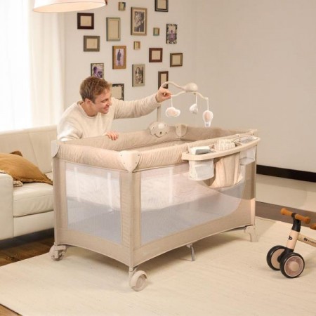 Коляска-манеж Kinderkraft Leody Up Beige KCLEODUPBEG0000 Коляска-манеж Kinderkraft Leody Up Beige KCLEODUPBEG0000