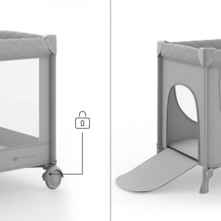 Кровать-манеж Kinderkraft Leody Up Grey KCLEODUPGRY0000 Кровать-манеж Kinderkraft Leody Up Grey KCLEODUPGRY0000