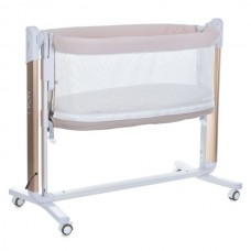 Ліжечко-манеж ME 1125-G NOA Beige дитяче, APP, LED екран, 4кол., матрас, гойдалка, ремені, сумка, алюм., золото+беж Ліжечко-манеж ME 1125-G NOA Beige дитяче, APP, LED екран, 4кол., матрас, гойдалка, ремені, сумка, алюм., золото+беж