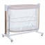 Кроватка-манеж ME 1125-G NOA Beige детское, APP, LED экран, 4цв., матрас, качели, ремни, сумка, алюм., золото+беж
