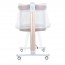 Кроватка-манеж ME 1125-G NOA Beige детское, APP, LED экран, 4цв., матрас, качели, ремни, сумка, алюм., золото+беж