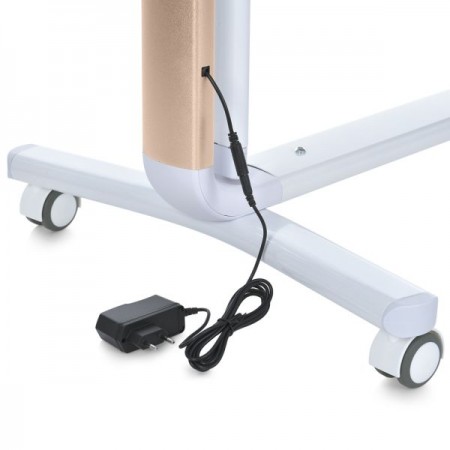 Кроватка-манеж ME 1125-G NOA Beige детское, APP, LED экран, 4цв., матрас, качели, ремни, сумка, алюм., золото+беж