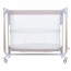 Кроватка-манеж ME 1125-G NOA Beige детское, APP, LED экран, 4цв., матрас, качели, ремни, сумка, алюм., золото+беж