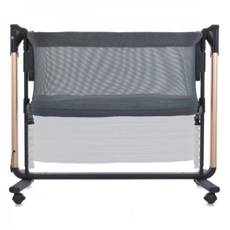Ліжечко-манеж ME 1125-G NOA Dark Gray дитяче, APP, LED екран, 4кол., матрас, гойдалка, ремені, сумка, алюм., золото+темно-сірий Ліжечко-манеж ME 1125-G NOA Dark Gray дитяче, APP, LED екран, 4кол., матрас, гойдалка, ремені, сумка, алюм., золото+темно-сірий